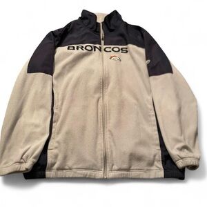 Men’s Vintage NFL Reebok Denver Broncos Full-Zip Fleece Jacket Size 2XL